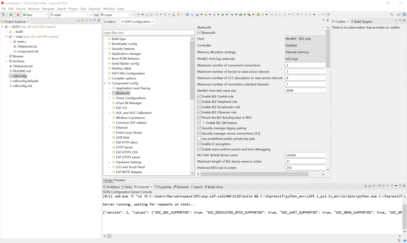 Содержимое sdkconfig