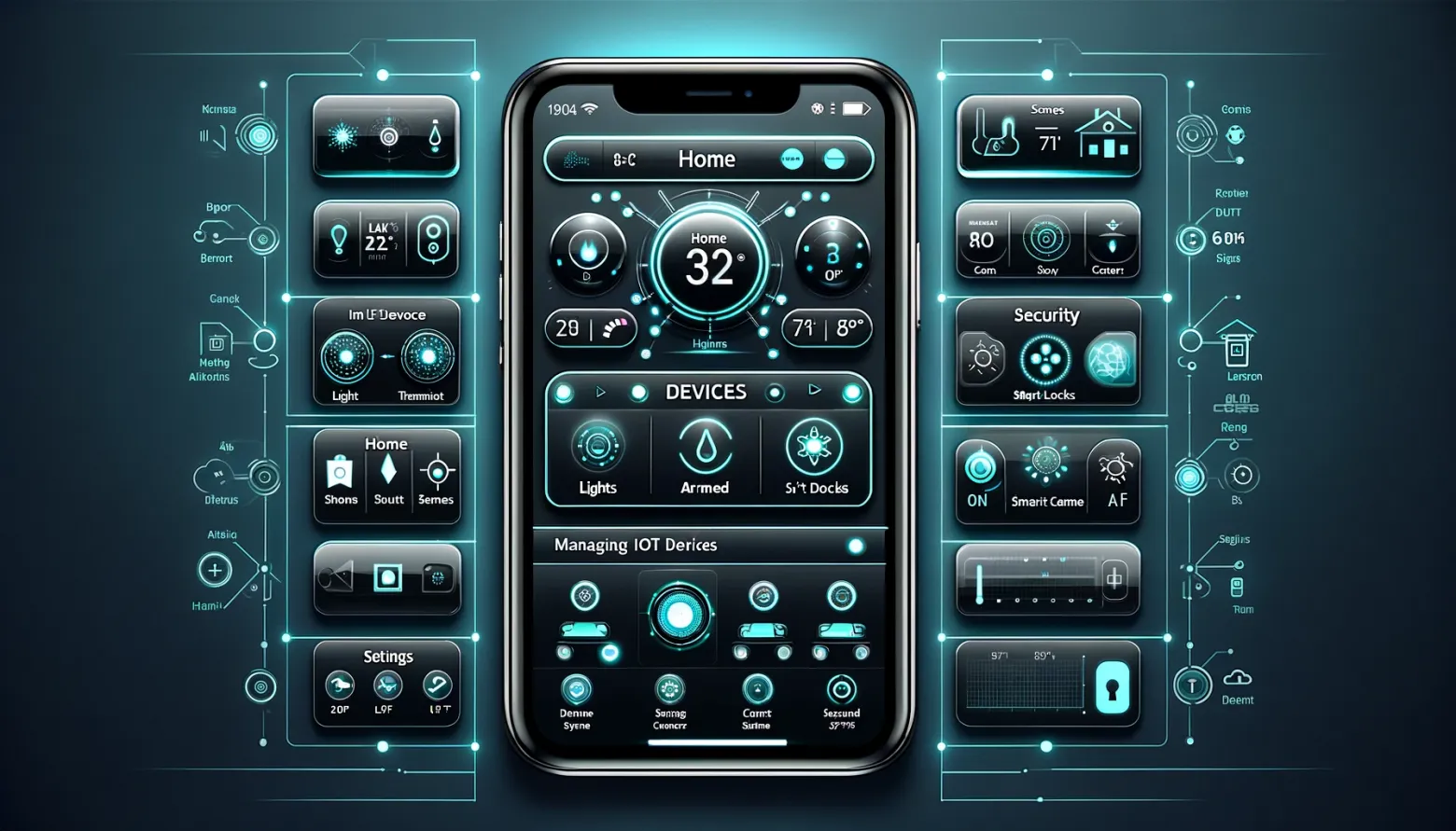 Мобильное приложение для IoT-устройств по версии нейросети DALL-E